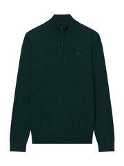 Superdry Green Essential Lambswool Blend 1/2 Zip Jumper - Image 6 of 7
