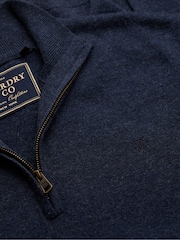 Superdry Blue Essential Lambswool Blend 1/2 Zip Jumper - Image 7 of 7