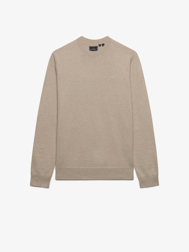 Superdry Cream Essential Lw Wool Blend Jumper - Image 1 of 1