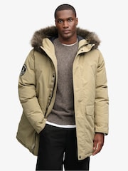 Superdry Cream Everest Faux Fur Parka Jacket - Image 3 of 8