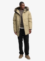 Superdry Cream Everest Faux Fur Parka Jacket - Image 4 of 8
