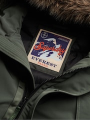 Superdry Green Everest Faux Fur Parka Jacket - Image 2 of 2