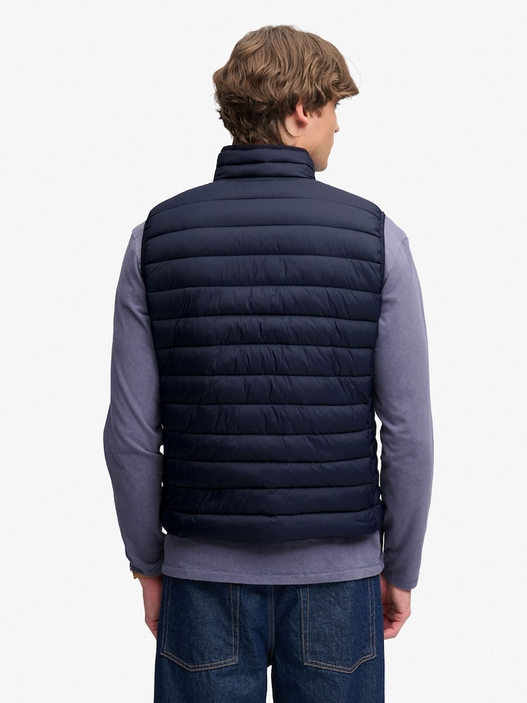 Superdry Blue Fuji Lite Padded Gilet - Image 2 of 5