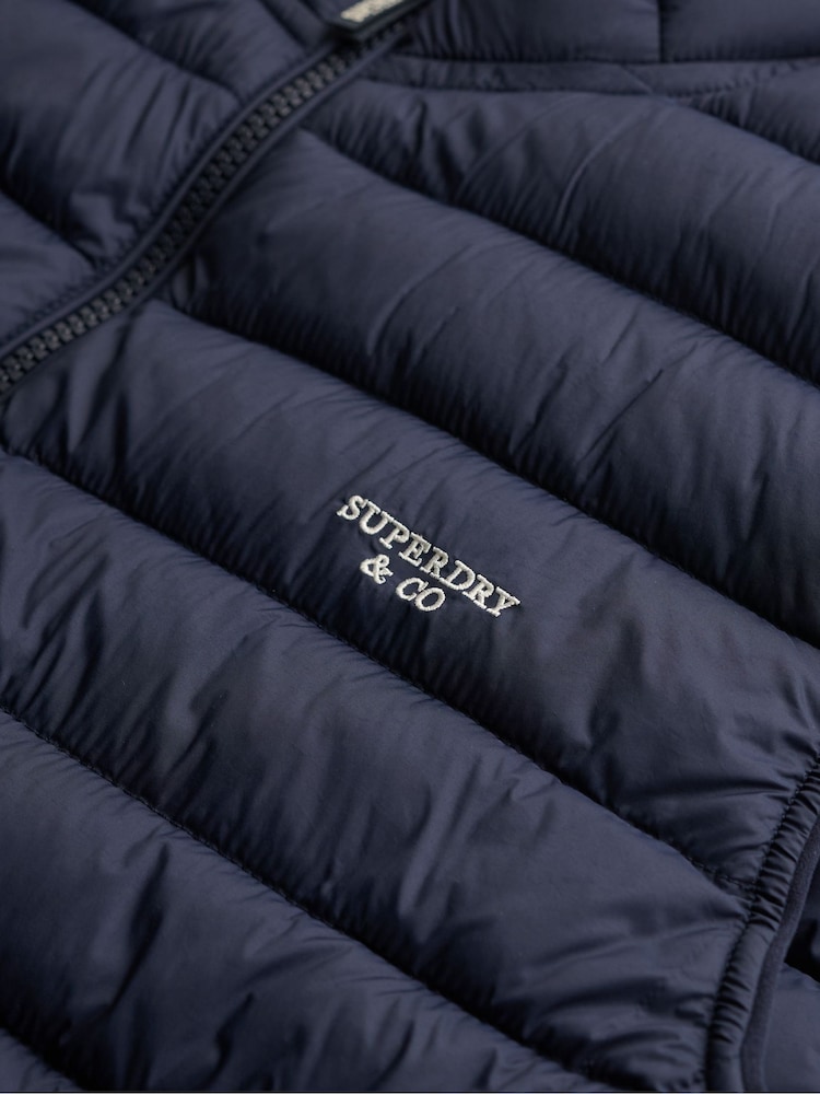 Superdry Blue Fuji Lite Padded Gilet - Image 8 of 8