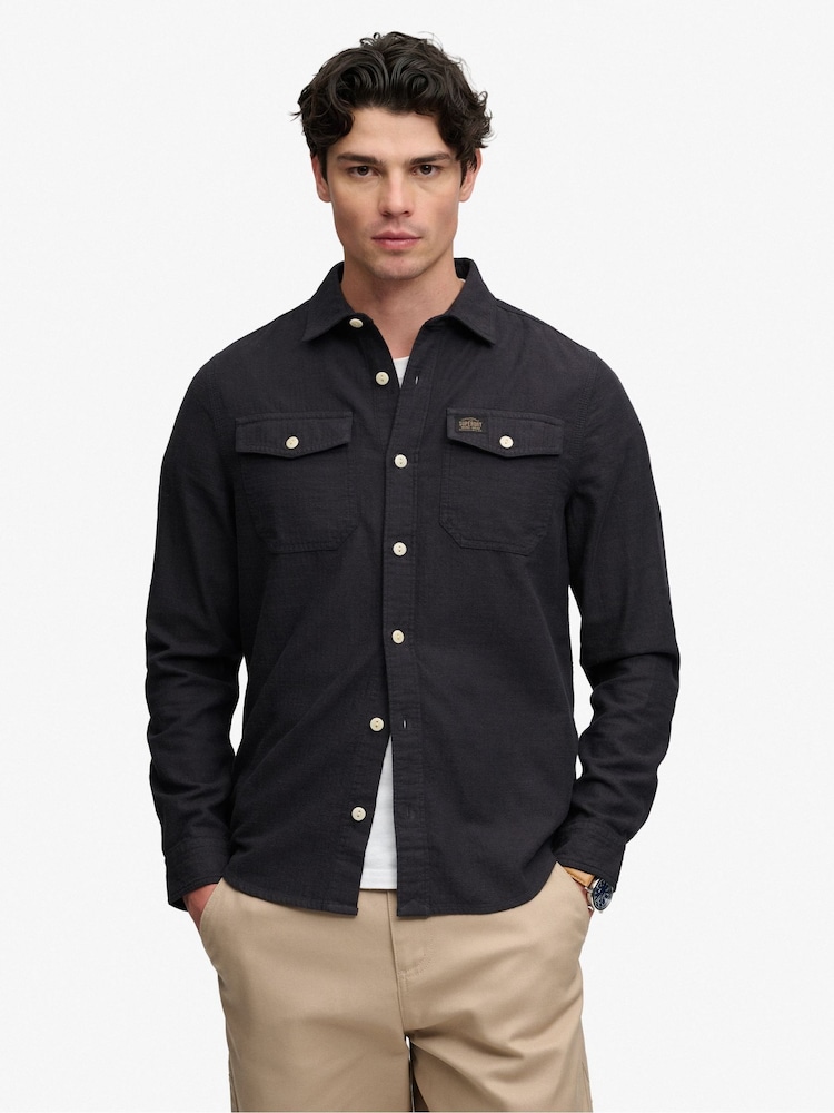Juoda - „Superdry“ „Hellbone“ stiliaus darbo marškinėliai - 1 paveikslėlis iš 5