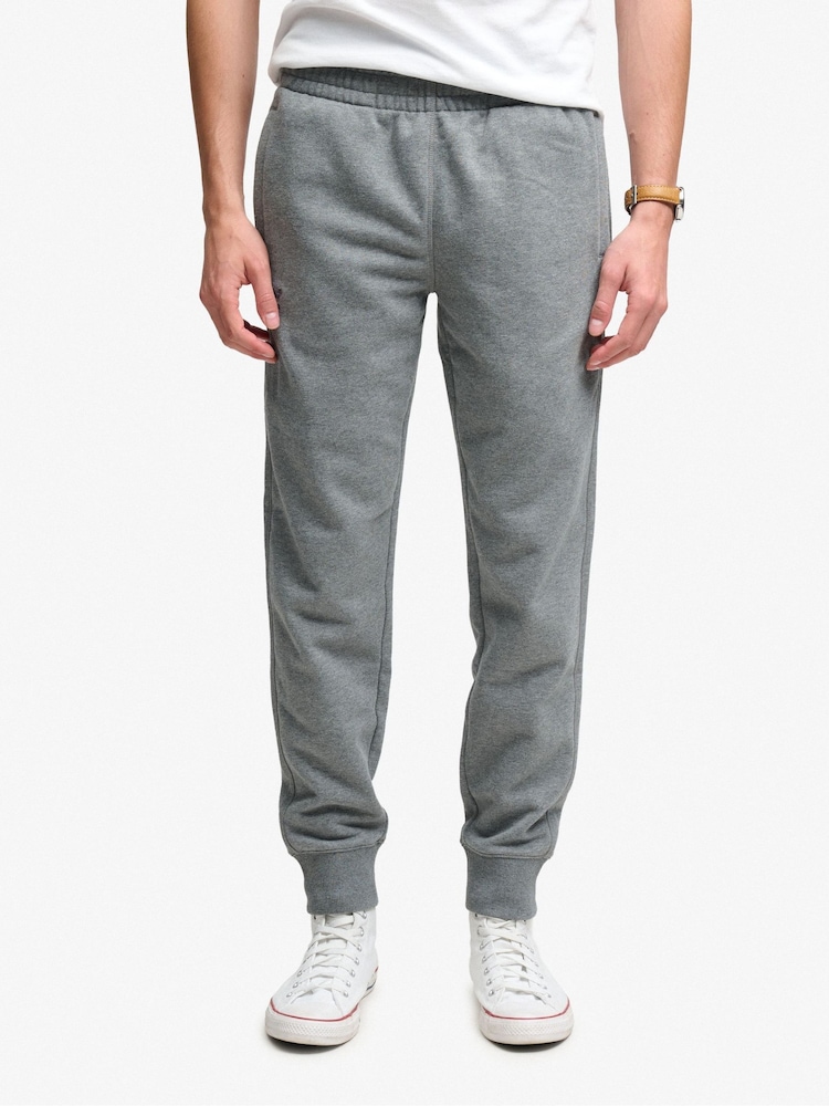 Superdry Grey Essential Logo Joggers - Image 1 of 8