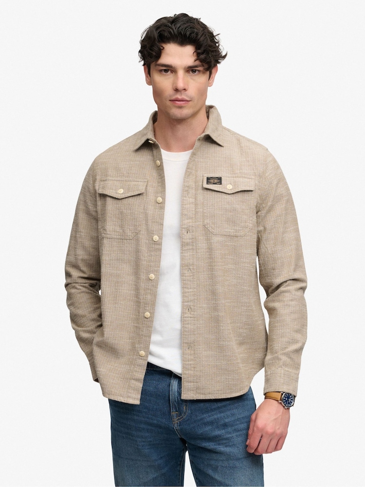 Ruda - „Superdry“ „Hellbone“ stiliaus darbo marškinėliai - 1 paveikslėlis iš 5
