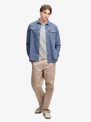 Mėlyna - „Superdry“ „Hellbone“ stiliaus darbo marškinėliai - 4 paveikslėlis iš 5