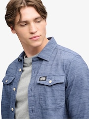 Mėlyna - „Superdry“ „Hellbone“ stiliaus darbo marškinėliai - 5 paveikslėlis iš 5