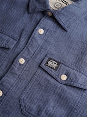 أزرق - قميص بتصميم هيرينغبون مستوحى من ملابس العمل من Superdry - Image 7 of 8