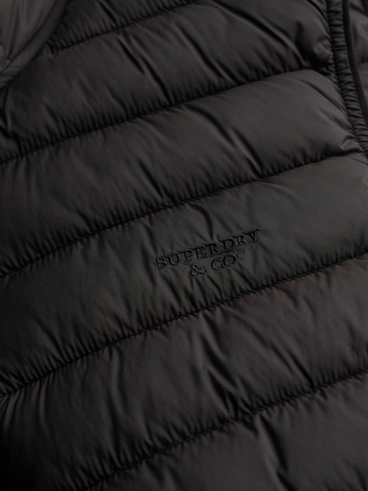 Superdry Black Fuji Lite Padded Gilet - Image 7 of 7