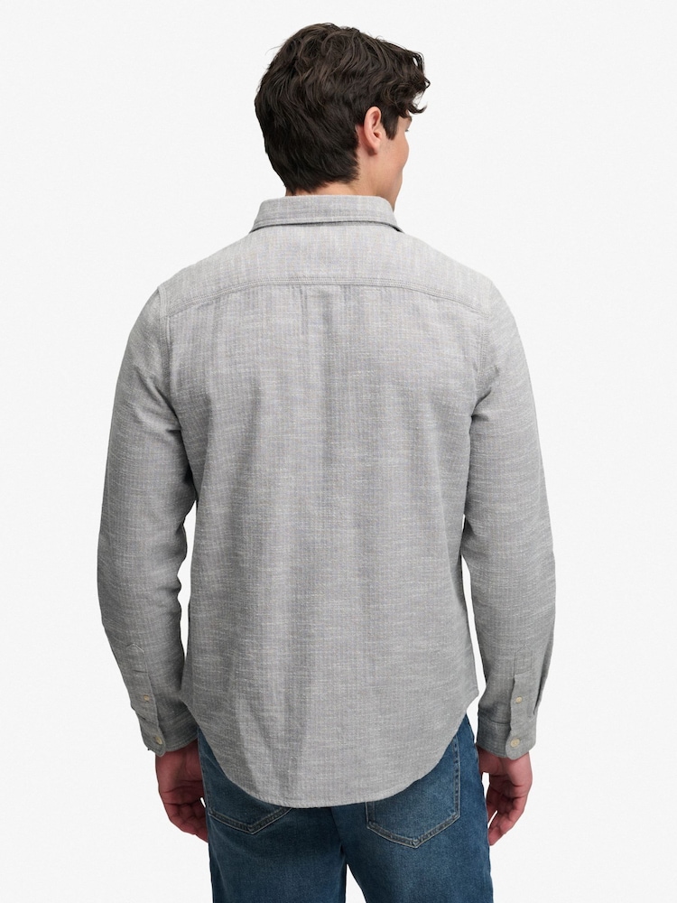 Pilka - „Superdry“ „Hellbone“ stiliaus darbo marškinėliai - 2 paveikslėlis iš 5