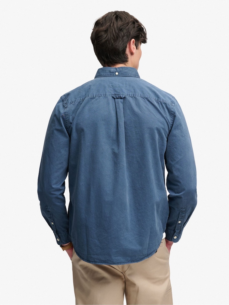 Plavo - Superdry Garment Dyed košulja dugih rukava - Slika 2 od 5