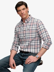 Superdry White/Red Long Sleeve Cotton Lumberjack Shirt - Image 5 of 8