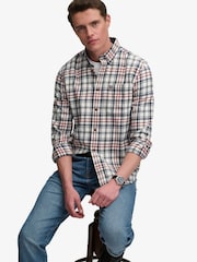 Superdry White/Red Long Sleeve Cotton Lumberjack Shirt - Image 6 of 8