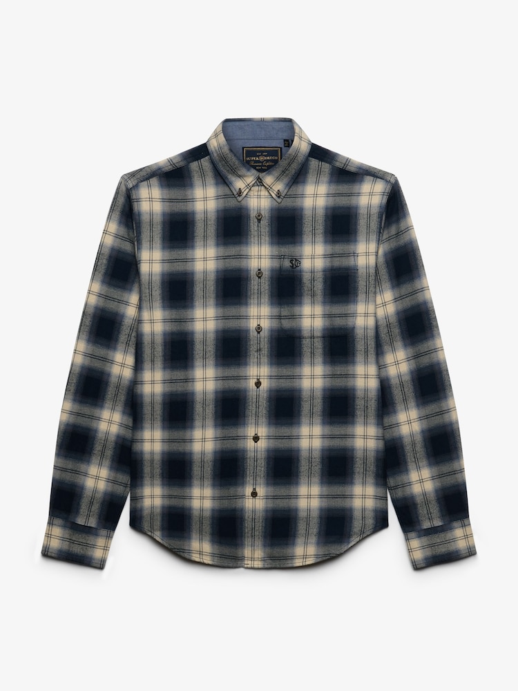 Superdry Blue/Yellow Long Sleeve Cotton Lumberjack Shirt - Image 1 of 1