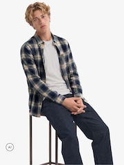 أزرق/أصفر - قميص قطن بكم طويل Lumberjack من Superdry - صورة 4 من 8