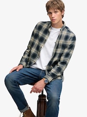 أزرق/أصفر - قميص قطن بكم طويل Lumberjack من Superdry - صورة 5 من 8