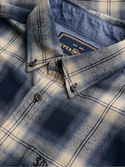 أزرق/أصفر - قميص قطن بكم طويل Lumberjack من Superdry - صورة 8 من 8