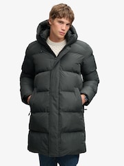 Superdry Green Hooded Sports Puffer Coat - Image 2 of 8