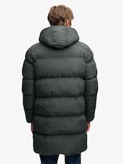 Superdry Green Hooded Sports Puffer Coat - Image 3 of 8