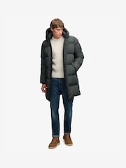 Superdry Green Hooded Sports Puffer Coat - Image 4 of 8