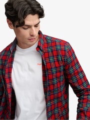 أحمر - قميص قطن بكم طويل Lumberjack من Superdry - صورة 4 من 7