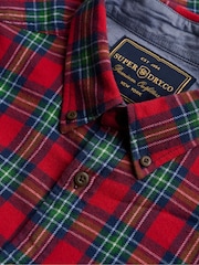 أحمر - قميص قطن بكم طويل Lumberjack من Superdry - صورة 7 من 7