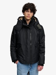 أسود - سترة مقاومة للرياح بقلنسوة Arctic من Superdry - Image 5 of 8