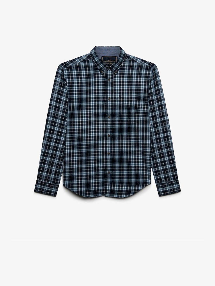Superdry Blue Long Sleeve Cotton Lumberjack Shirt - Image 1 of 2