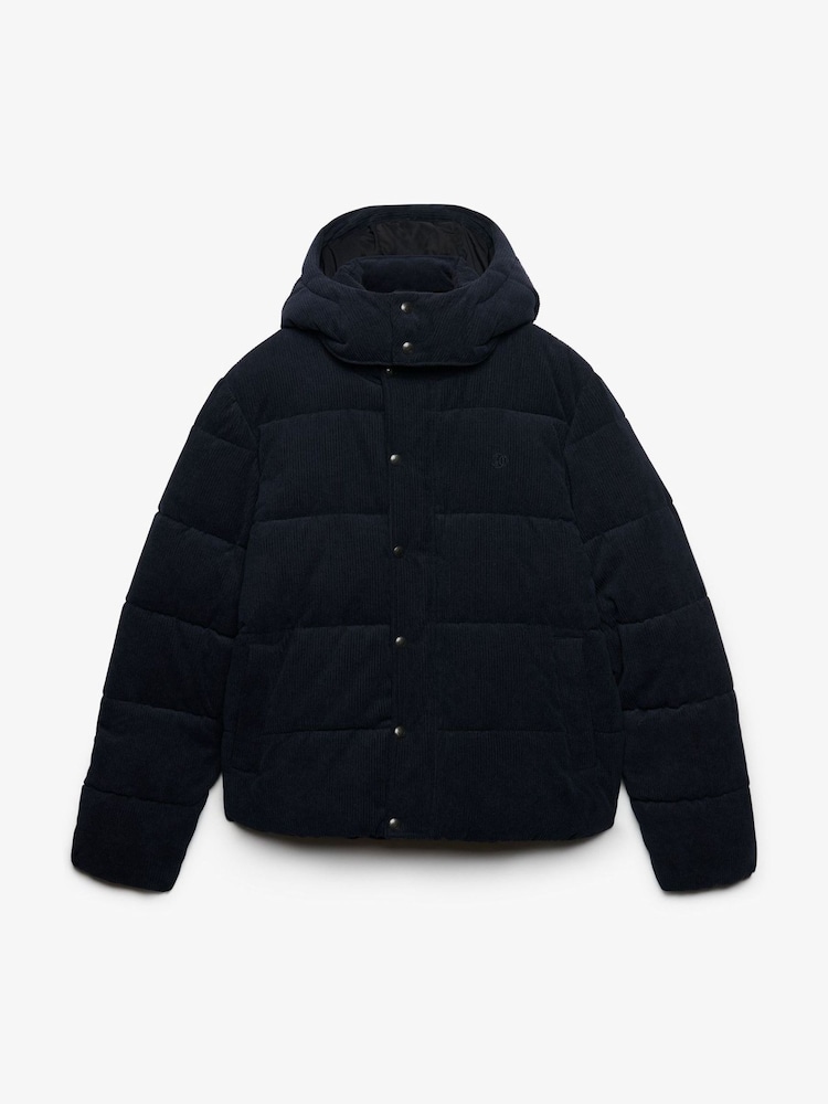 Zils - Superdry Premium kapuces auklas dīvā jaka - Attēls 1 no 2