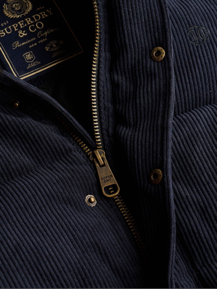 Zils - Superdry Premium kapuces auklas dīvā jaka - Attēls 2 no 2