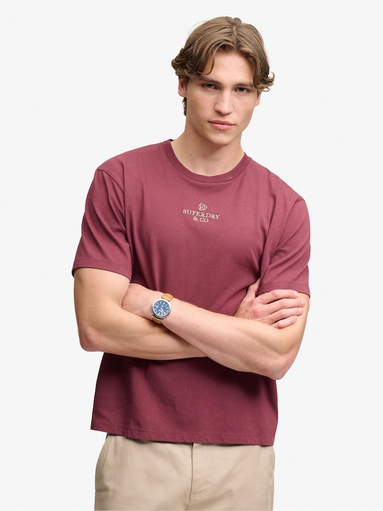 Rojo - Camiseta con micrologotipo de Superdry - Imagen 1 de 7