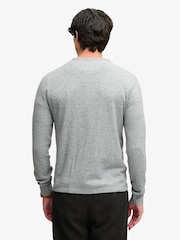 אפור - Superdry Mini Slub Waffle Long Sleeve Grandad T-Shirt - תמונה 4 מתוך 5