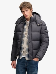 Superdry Grey Premium Ripstop Puffer Jacket - Image 1 of 7