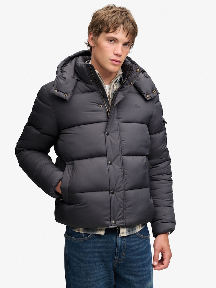 Superdry Grey Premium Ripstop Puffer Jacket - Image 2 of 7