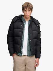 Superdry Black Premium Ripstop Puffer Jacket - Image 1 of 7
