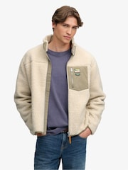 Superdry Cream Mountain Full Zip Fleece - Image 3 of 5