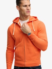 Superdry Orange Monogram Embroidered Zip Hoodie - Image 3 of 6
