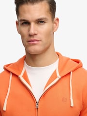Superdry Orange Monogram Embroidered Zip Hoodie - Image 4 of 6