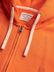 Superdry Orange Monogram Embroidered Zip Hoodie - Image 6 of 6