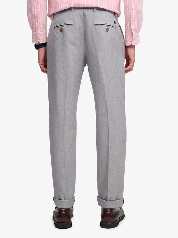 Superdry Grey Premium Textured Regular Chinos - Image 2 of 6