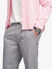 Superdry Grey Premium Textured Regular Chinos - Image 5 of 6