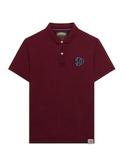 Superdry Red Pique Monogram Polo Shirt - Image 6 of 7