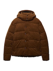 Brūna krāsa - Superdry Premium kapuces auklas dīvā jaka - Attēls 1 no 3