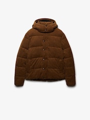 Brūna krāsa - Superdry Premium kapuces auklas dīvā jaka - Attēls 2 no 3