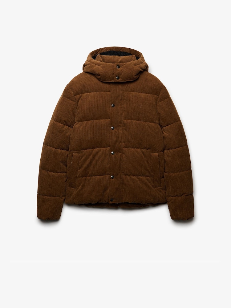 Brūna krāsa - Superdry Premium kapuces auklas dīvā jaka - Attēls 2 no 3