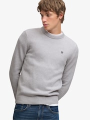 Superdry Grey Cotton Jumper - Image 4 of 7