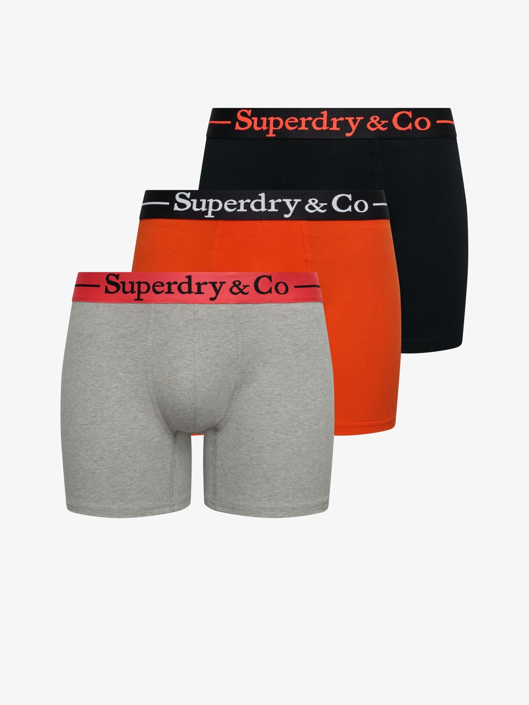 Superdry Men's Black Co Boxers 3 Pack