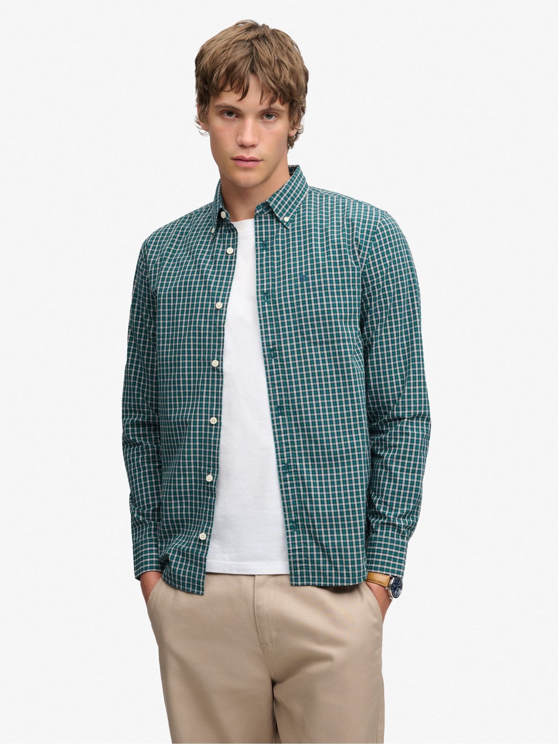 Superdry Vert Long-Sleeve Poplin Preppy Shirt - Image 3